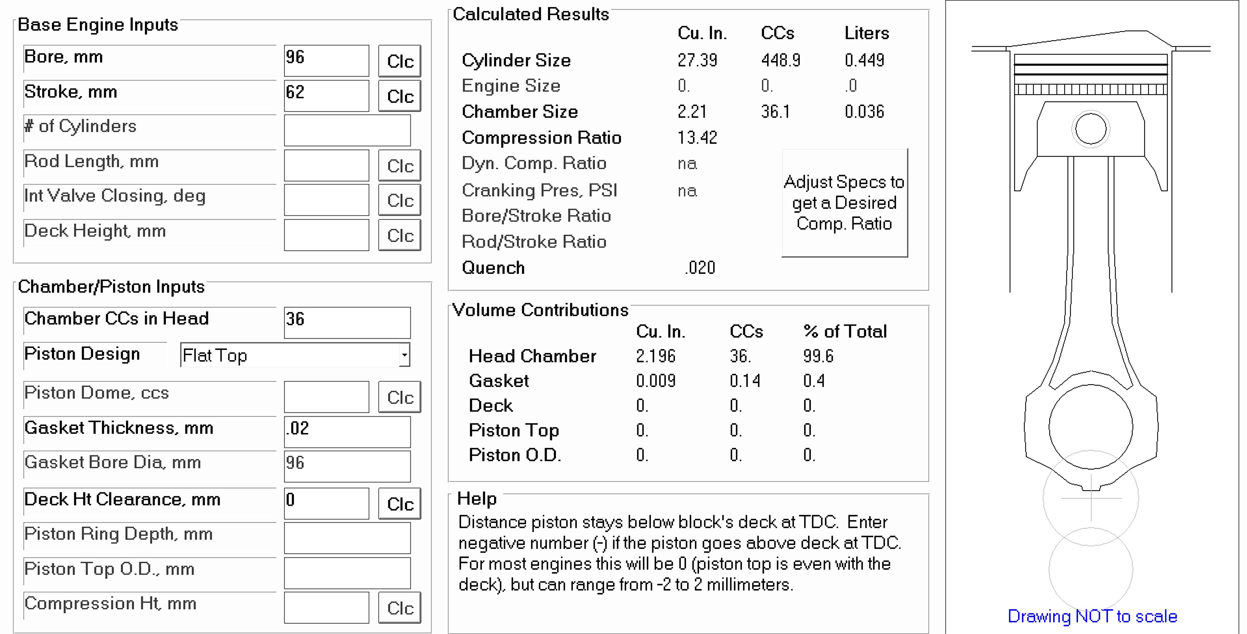 engine compression test chart